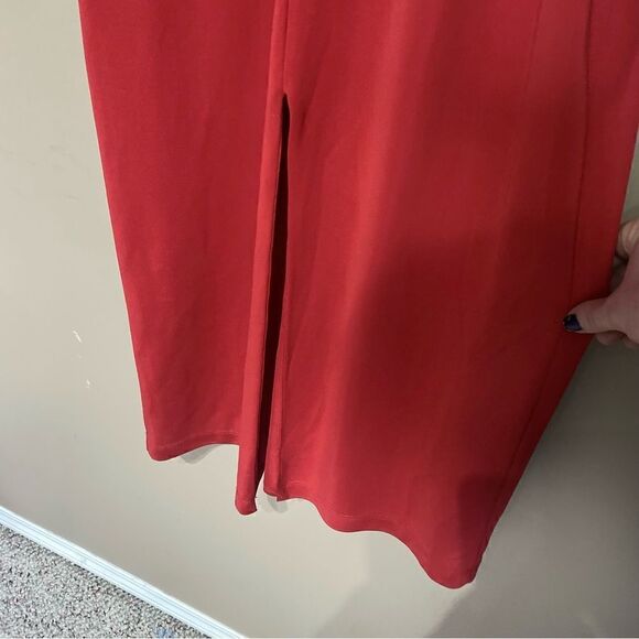 Bailey 44 Womens Red Strappy Side Slit Formal Maxi Dress Size Medium - Picture 3 of 8